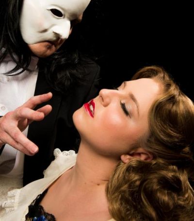 For the first time in an amateur production, alternates have been cast in these pivotal roles; Patrick Oxley as the Phantom and Jo Willans as Christine. - Savoyards_Phantom_LIONEL_THEUNISSEN_MONIQUE_LATEMORE-400x455